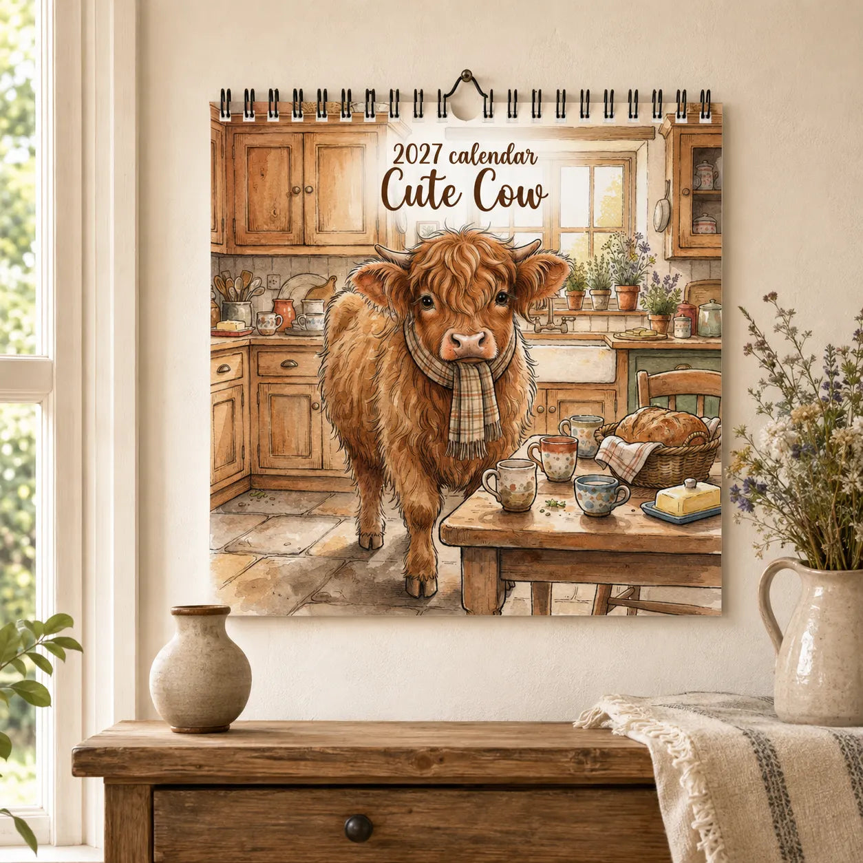 🐮 2027 Cute Highland Cow Calendar