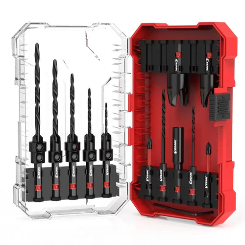 🛠️ Wood Countersink Drill Bit Set with 1/4" Hex Shank – Precision Woodworking Tool Kit
