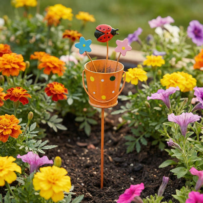 🔥HOT SALE 49% OFF-Set of 3 Metal Flower Pot Garden Stakes