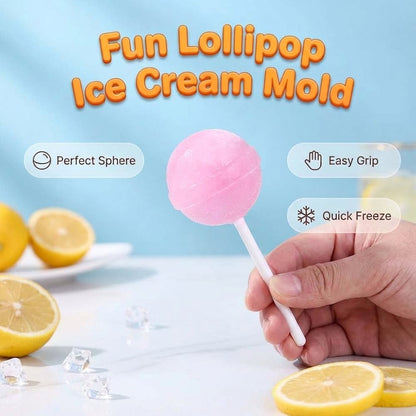 🍭DIY Silicone Lollipop Popsicle Mold – Fun Spherical Ice Pop Maker for Homemade Frozen Treats