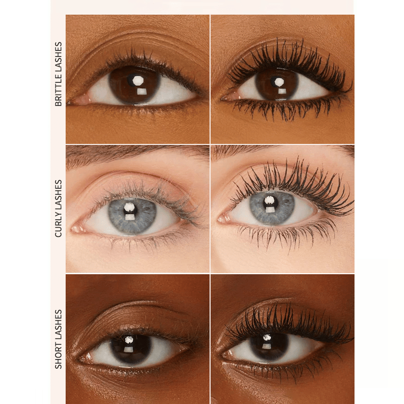 All-Day Beautiful Lashes, Smudge-Proof! Waterproof Fiber Mascara for Natural Volume. 💖💃