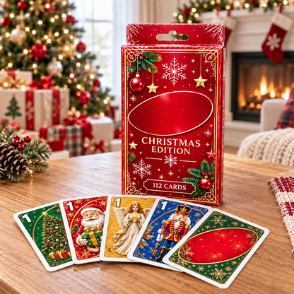 🔥Last Day 49% OFF🎉-🃏Christmas Cards Edition🎄 Holiday Family Card Game with 112 Festive Cards