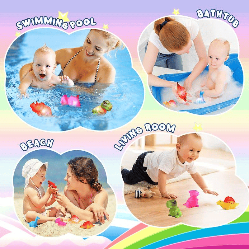 🎁Light-up Bath Toys 🦖🧜‍♀️ for Kids 3-8, Glow in the Water 🌊✨