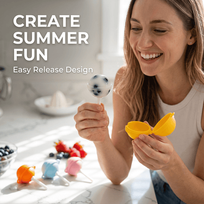 🍭DIY Silicone Lollipop Popsicle Mold – Fun Spherical Ice Pop Maker for Homemade Frozen Treats