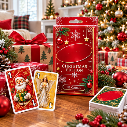 🔥Last Day 49% OFF🎉-🃏Christmas Cards Edition🎄 Holiday Family Card Game with 112 Festive Cards