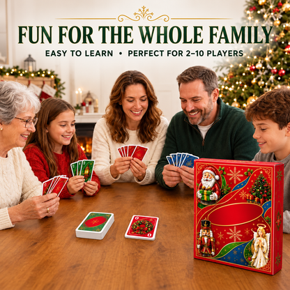 🔥Last Day 49% OFF🎉-🃏Christmas Cards Edition🎄 Holiday Family Card Game with 112 Festive Cards