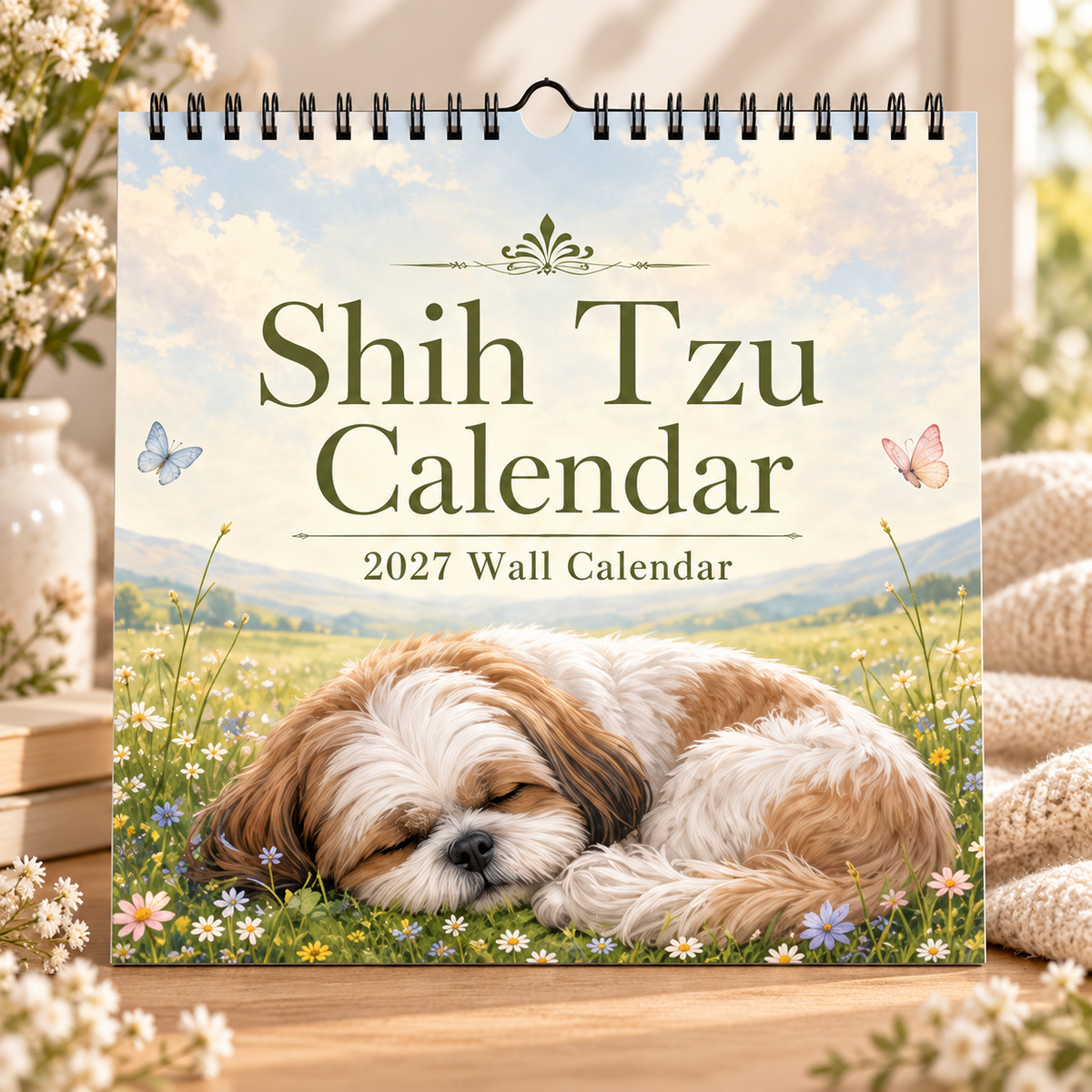 Shih Tzu 2027 Wall Calendar – Beautiful Shih‑Tzu Dog Art Calendar, Perfect Gift for Shih Tzu Lovers