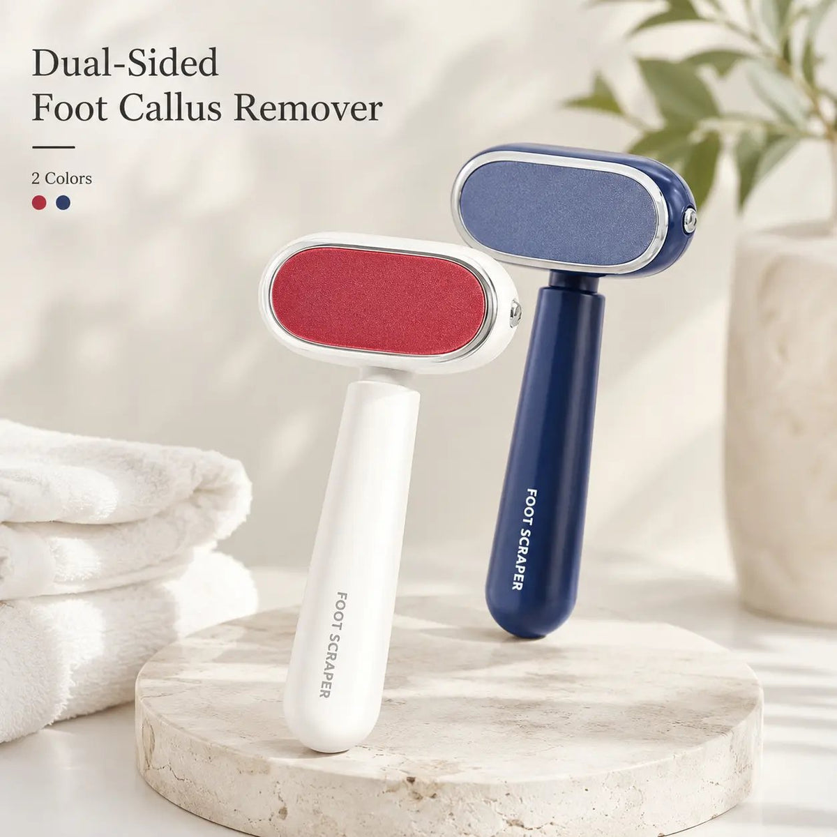 🔥Last Day 50% OFF - Dual‑Sided Foot Callus Remover, Replaceable Stainless Steel Blade Foot Scraper 🦶