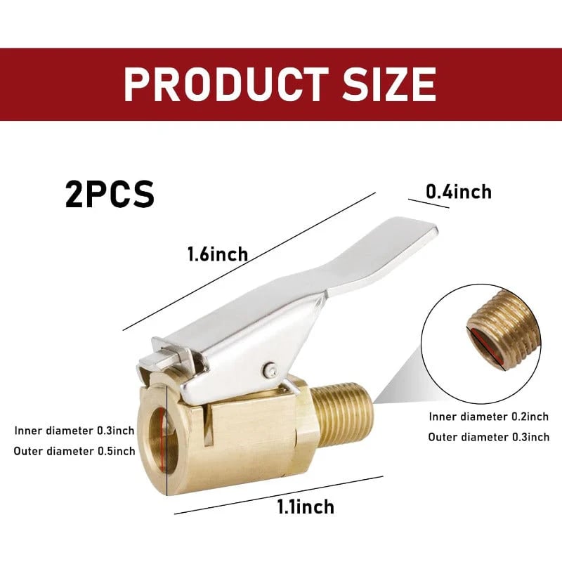 🔧Brass Tire Air Chuck(2pcs)