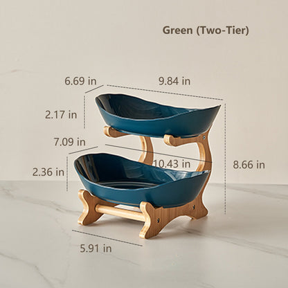 🍓2-Tier Fruit Basket, Countertop Fruit Bowl(Includes Stand)