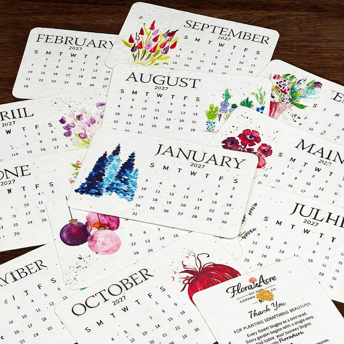 🌱Eco-Friendly Plantable 'Timeless' Seed Calendar 2027 ✨ Plan•Plant•Grow•Enjoy