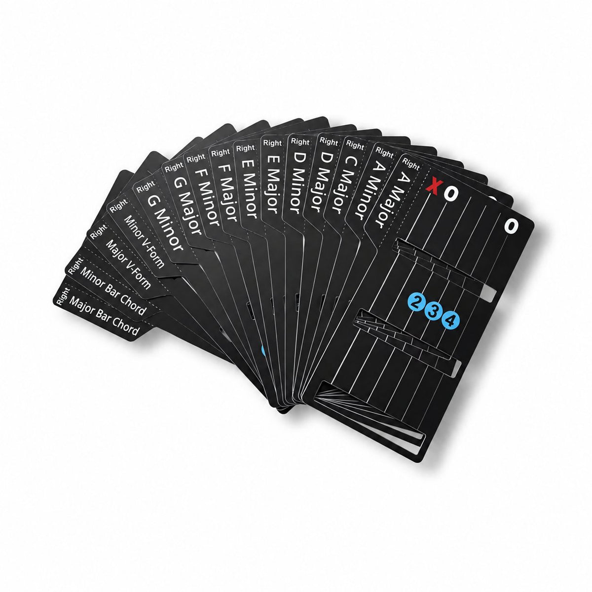 Guitar Chord Cards for Beginners (15 cards)