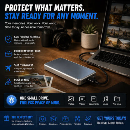 🔥Portable External SSD – Protect Your Photos, Videos & Important Files