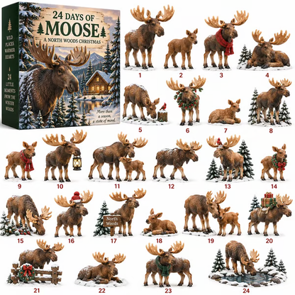 🌲24 Days of Moose – 24-Piece North Woods Christmas Collection（2D）