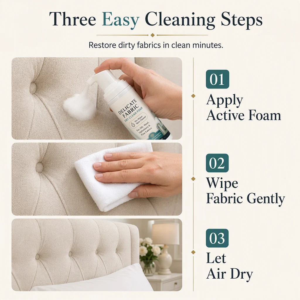 Waterless Fabric Cleaning Foam 60ml and Towel Set
