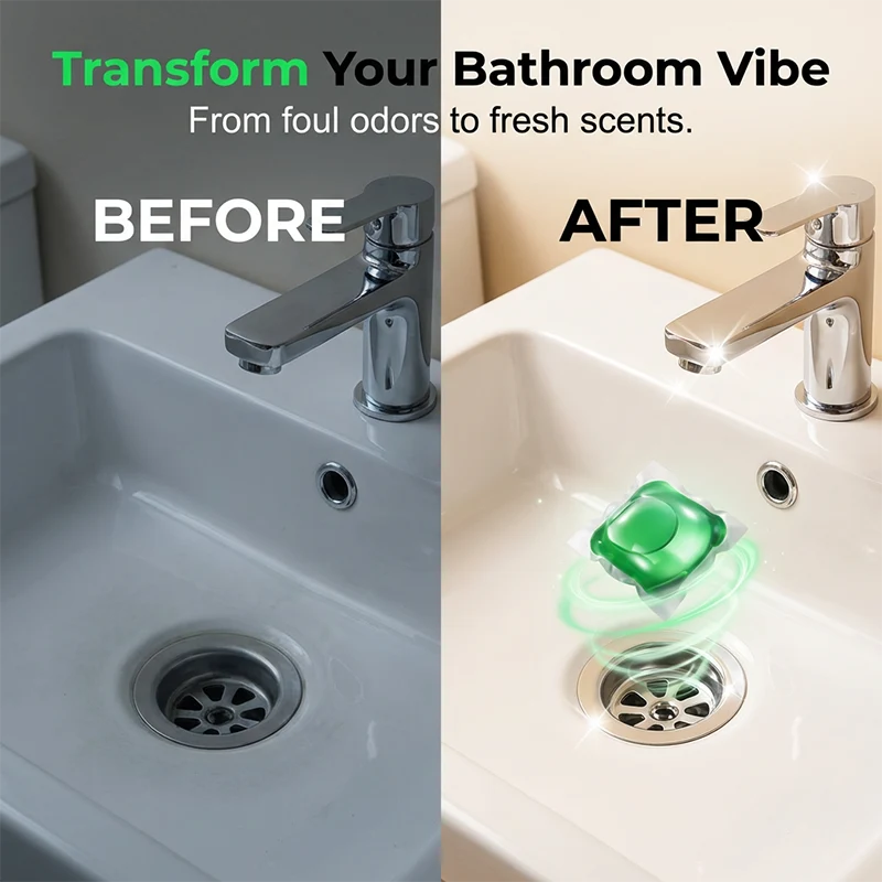 🥳HOT SALE💞50K+ SOLD!🏠Drain Deodorizer Pods – Instant fresh scent, no harsh chemicals.