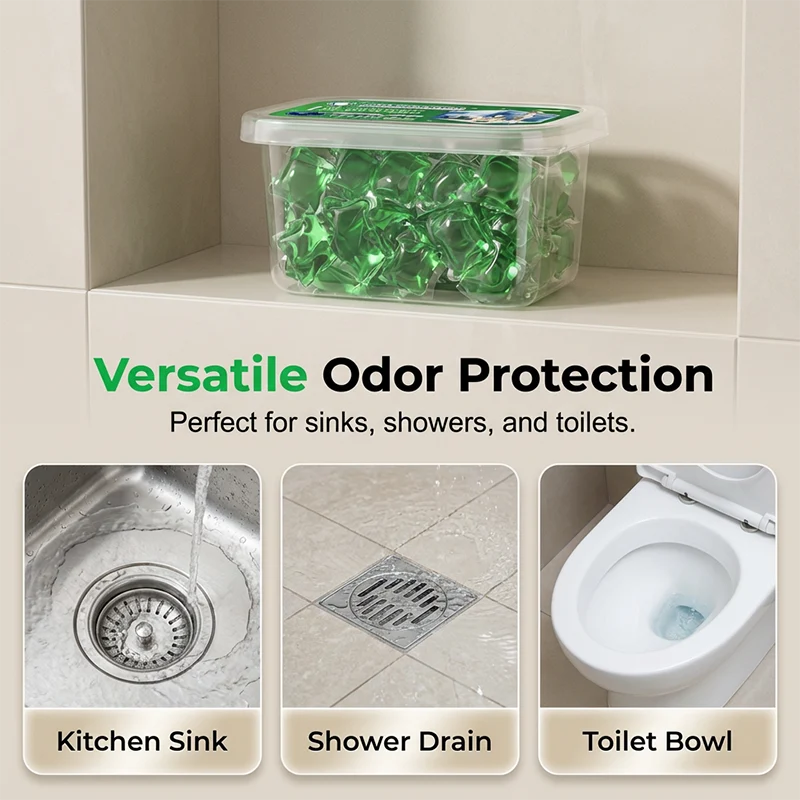 🥳HOT SALE💞50K+ SOLD!🏠Drain Deodorizer Pods – Instant fresh scent, no harsh chemicals.