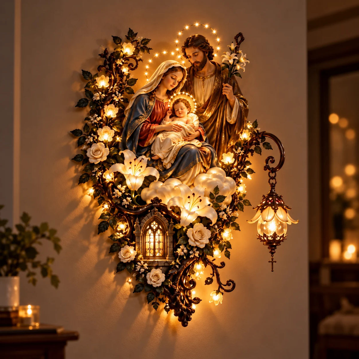 ✝️Illuminated Floral Wall Decor