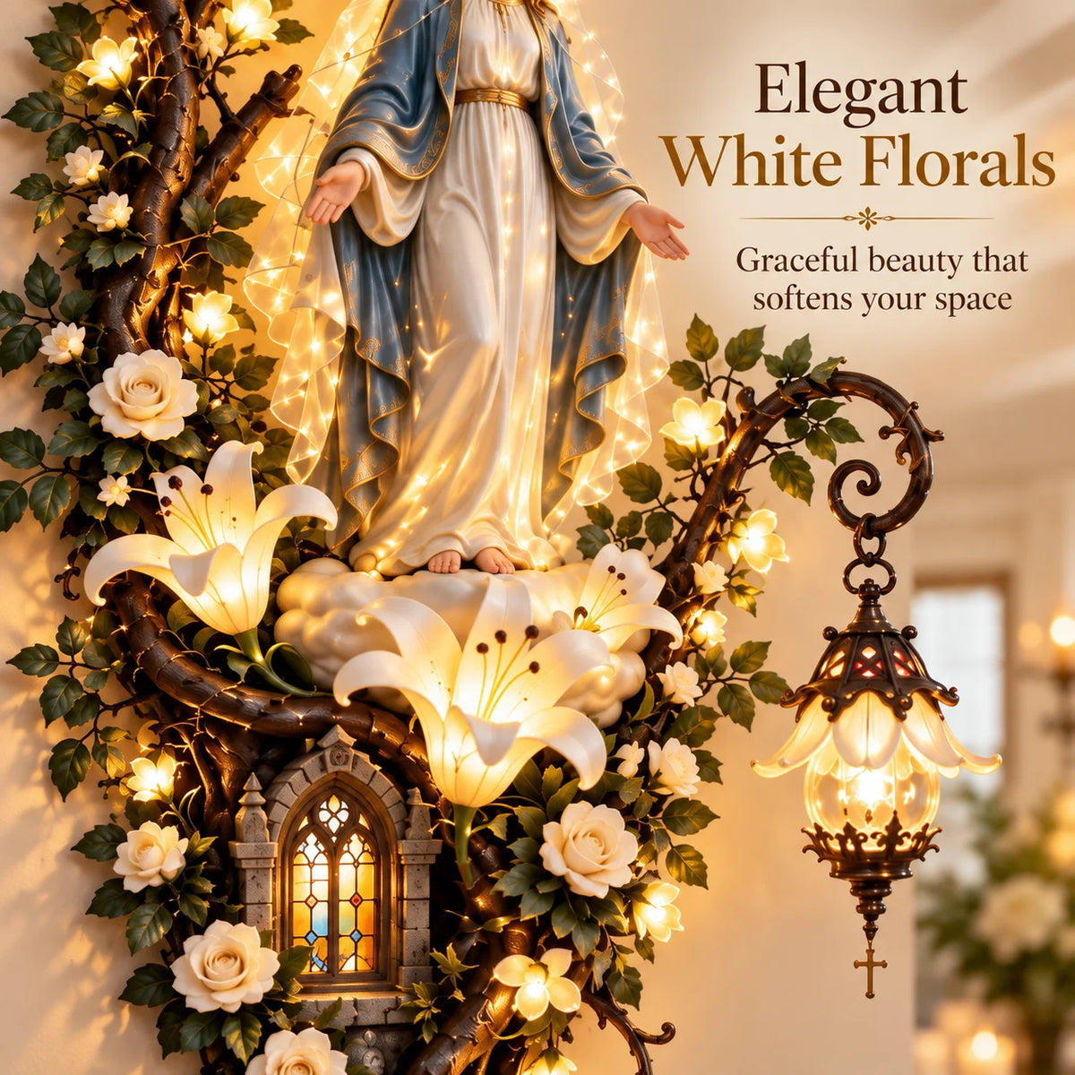 ✝️Illuminated Floral Wall Decor