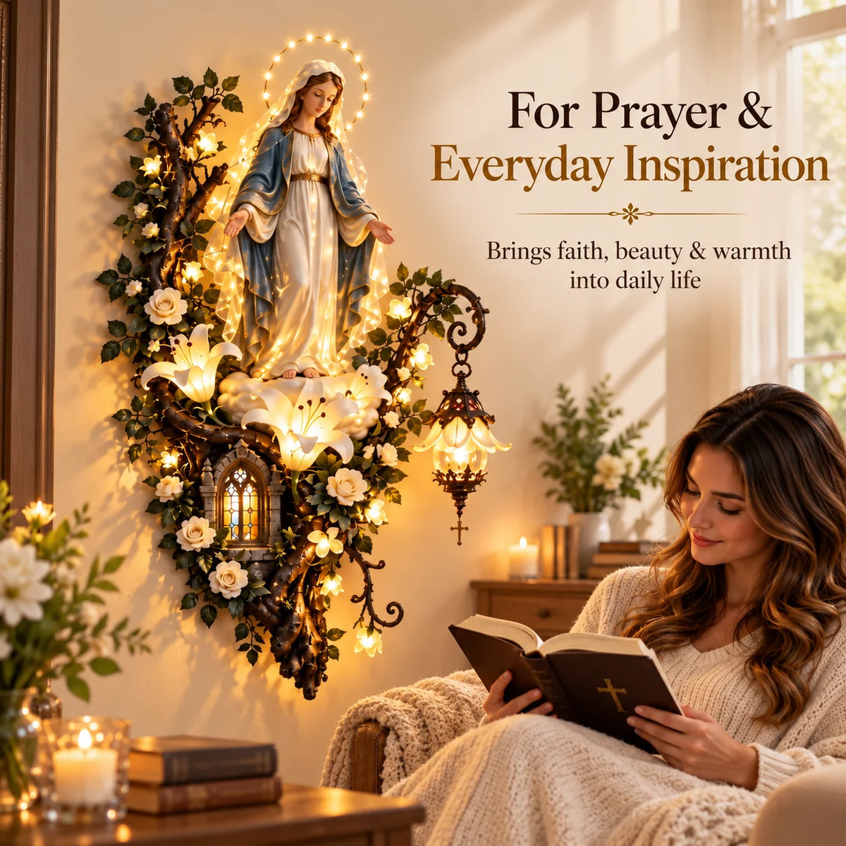 ✝️Illuminated Floral Wall Decor
