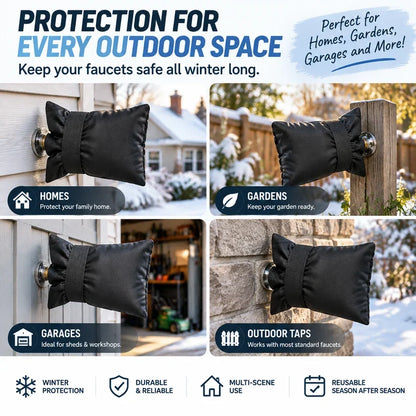 ❄️ Outdoor Faucet Cover | Winter Freeze Protection Insulated Spigot Protector