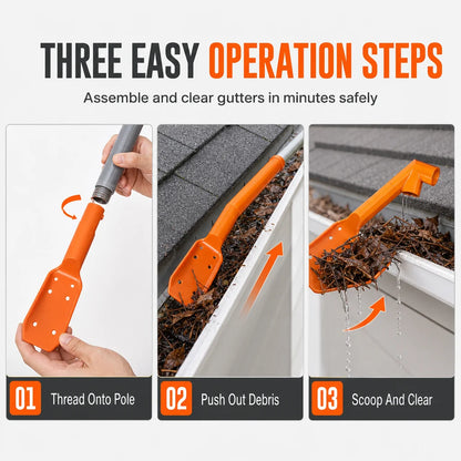 🔧✨ No-Climb Gutter Cleaning Tool