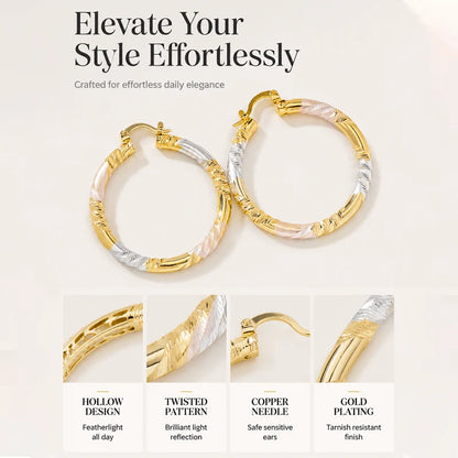 💥Women's Elegant Twisted Hoop Earrings