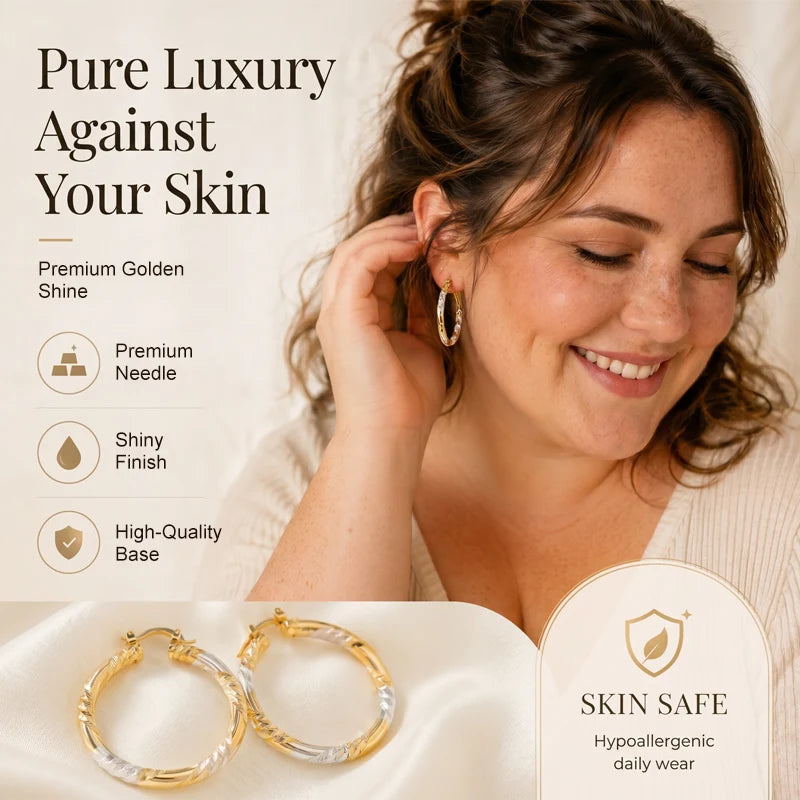 💥Women's Elegant Twisted Hoop Earrings