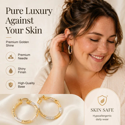 💥Women's Elegant Twisted Hoop Earrings
