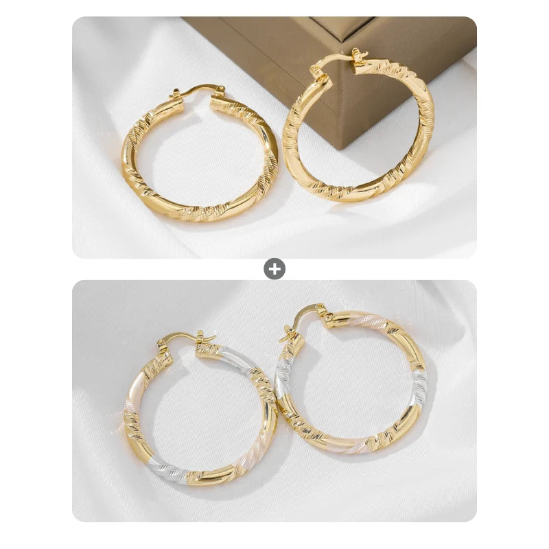 💥Women's Elegant Twisted Hoop Earrings