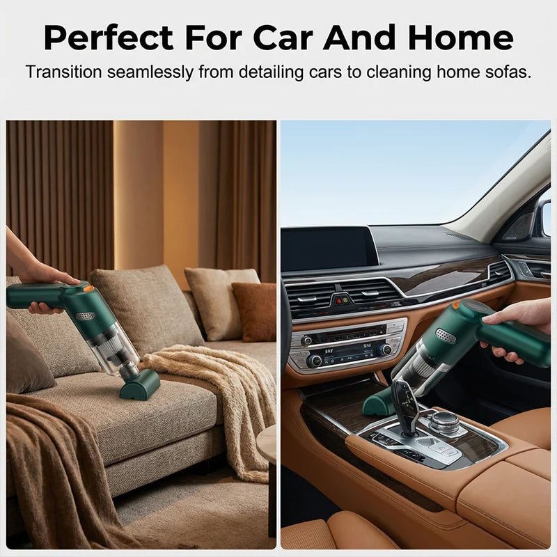 🚗💨 Cordless Car Vacuum – Powerful 5000 Pa Suction Without the Hassle!