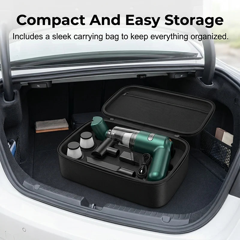 🚗💨 Cordless Car Vacuum – Powerful 5000 Pa Suction Without the Hassle!