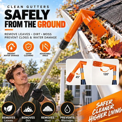 🔧✨ No-Climb Gutter Cleaning Tool