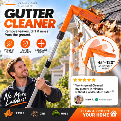 🔧✨ No-Climb Gutter Cleaning Tool