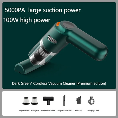 🚗💨 Cordless Car Vacuum – Powerful 5000 Pa Suction Without the Hassle!