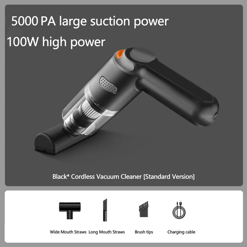 🚗💨 Cordless Car Vacuum – Powerful 5000 Pa Suction Without the Hassle!