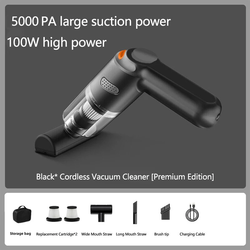 🚗💨 Cordless Car Vacuum – Powerful 5000 Pa Suction Without the Hassle!