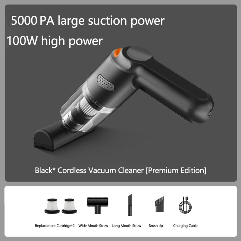 🚗💨 Cordless Car Vacuum – Powerful 5000 Pa Suction Without the Hassle!