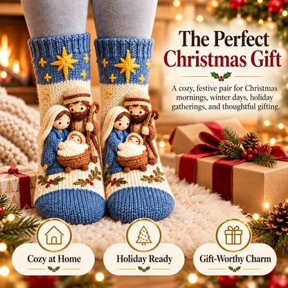 🎄3D Nativity Christmas Socks