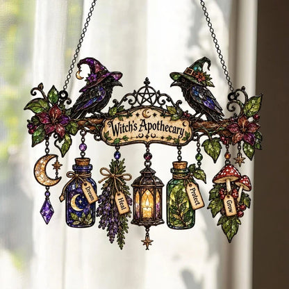 🖤 🐦‍⬛raven Witch Suncatcher