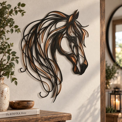 Horse Head Metal Wall Art