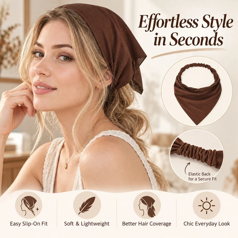 Elastic Triangle Hair Scarf for Women