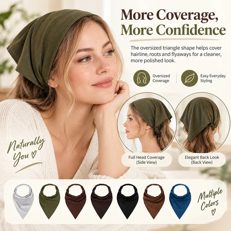 Elastic Triangle Hair Scarf for Women
