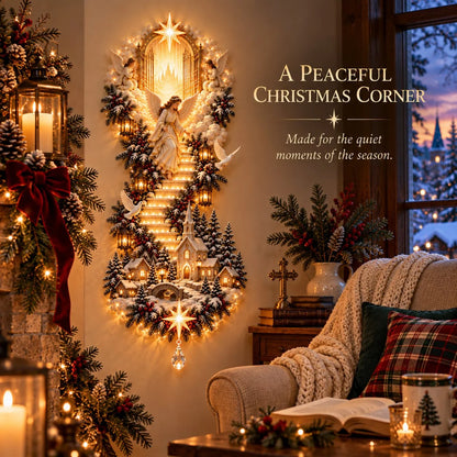 ✨ Last Day – 49% Off!✨ Jesus Light Of Heaven Christmas Wall Hanging✝️