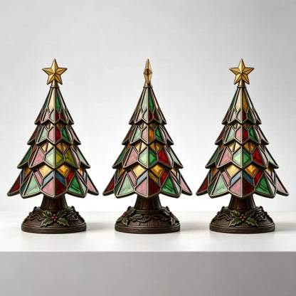 🎄Stained‑Glass Style Christmas Tree Table Lamp