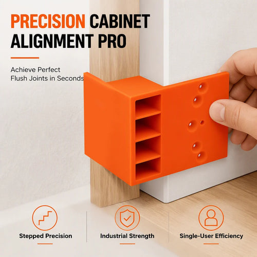 Wardrobe Cabinet Side Filler Panel Installation Locator and Stepped Positioning Plate for Precise Hole Alignment