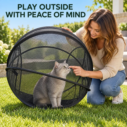 🐱 Freshair Cat Haven™ – Pop-up Mesh Playpen🌿