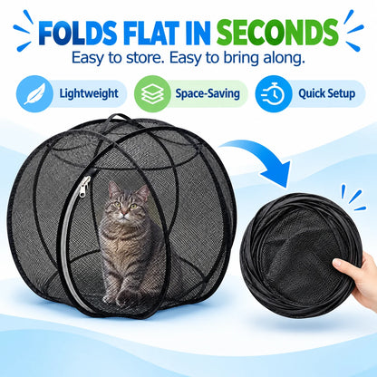 🐱 Freshair Cat Haven™ – Pop-up Mesh Playpen🌿