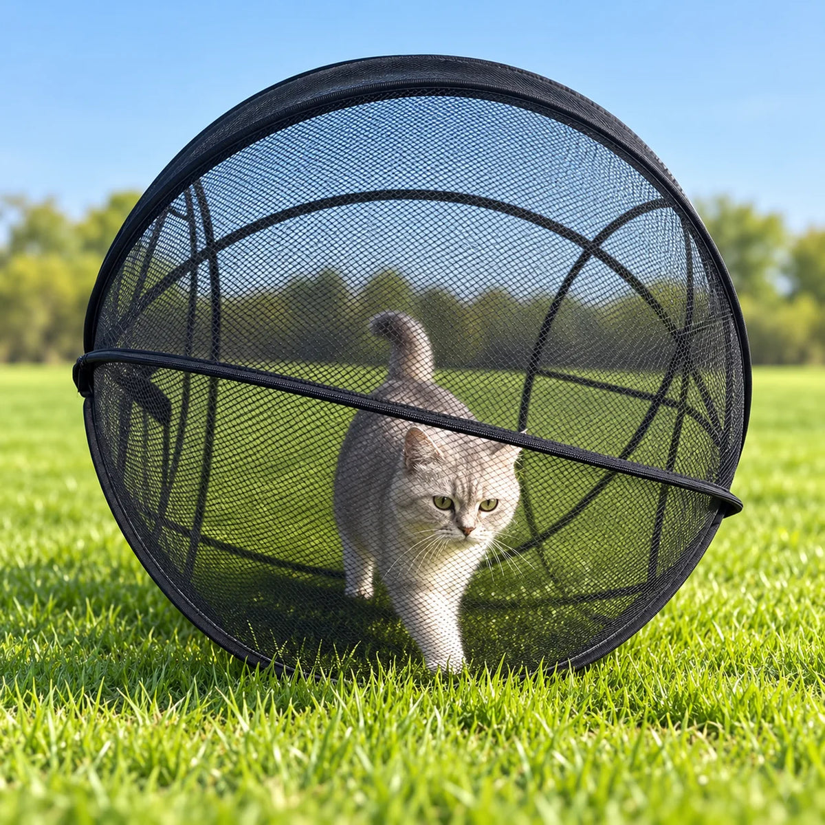 🐱 Freshair Cat Haven™ – Pop-up Mesh Playpen🌿