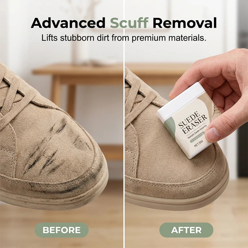 👟✨Suede Eraser Cleaner – waterless, removes scuffs & dirt from suede, nubuck, shoes & bags. Quick & easy! 🧽✅